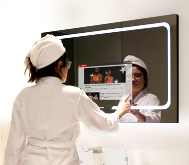 앱이 탑재된 Fitbathmirror 스마트 거울